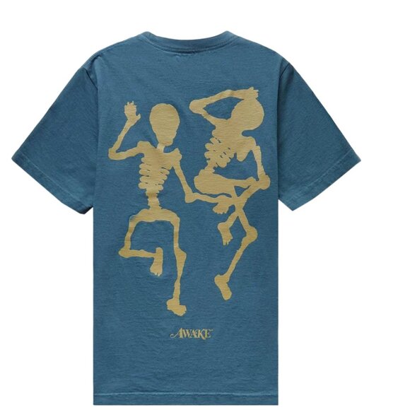 Awake NY Blue Grey T shirt Size L - Picture 2 of 5